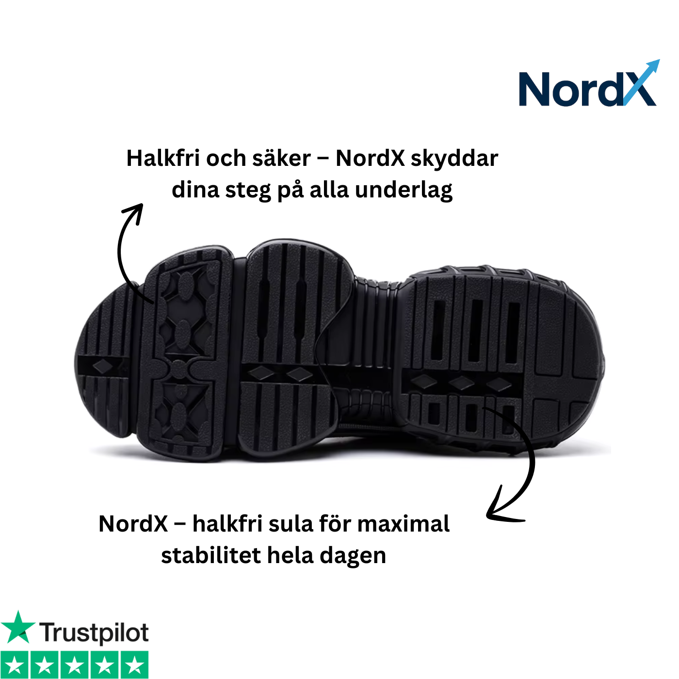 NordX Komfort – Stålförstärkta, halkfria och slitstarka skor